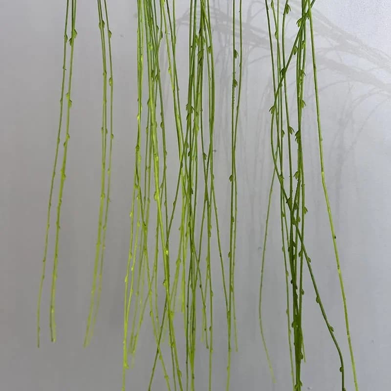 130 cm Simulation Long Copper Suspended Salole Vine Plants Plastic Green Festival Party Decoration Artificial plant with willow buds