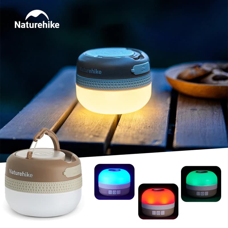 Camping Lantern Naturehike, 25h curtain lamp with 5 colors torch, for outdoors, emergency, atmosphere, hanging lamp