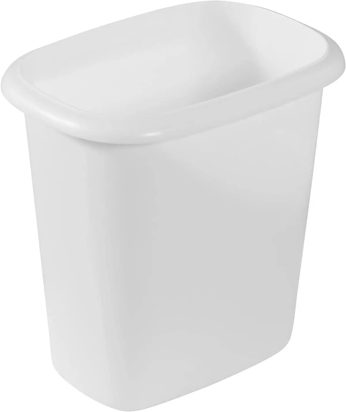 Cestino per Rifiuti Rubbermaid da 1,5 Galloni/6 Quarti, Bianco, per Sottolavello/Cucina/Ufficio/Camera da Letto/Bagno