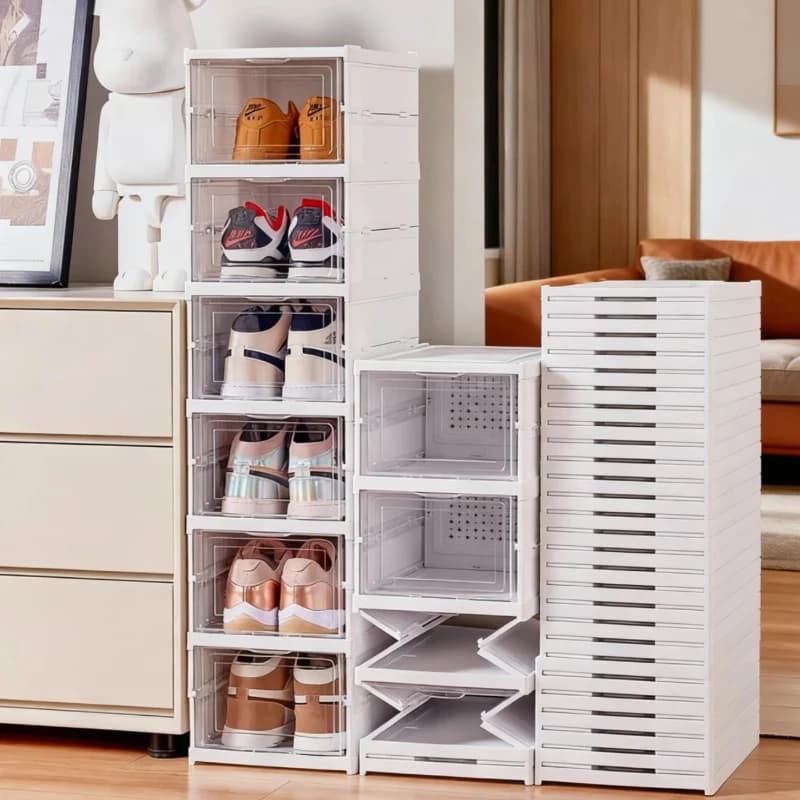 Integrated shoe box, folding and without installation. Clear shoe. Suitable for all types of shoes.
