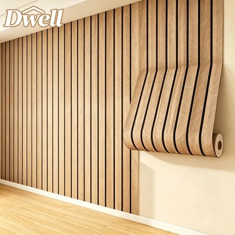 Carta da Parati Autoadesiva Effetto Legno in Schiuma 3/6/9Mx40cm, Impermeabile per Camera da Letto e Soggiorno, Adesivo Murale Decorativo per Casa