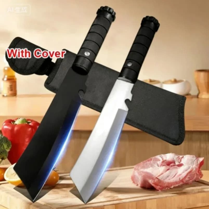 Knife Forged Knife, High Hardness and Sharpening Kitchen Knife, Multipurpose Knife with Plastic Handle, BBQ Knife, Fish and Fruit