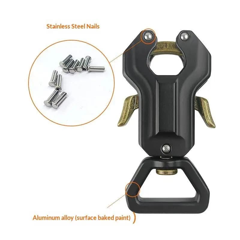 Dog Leash Clasp Dog Leash Collar Linking Swivel Frog Clip Quick Release Locking Pet Aluminum Alloy Hardware Buckle For Hiking