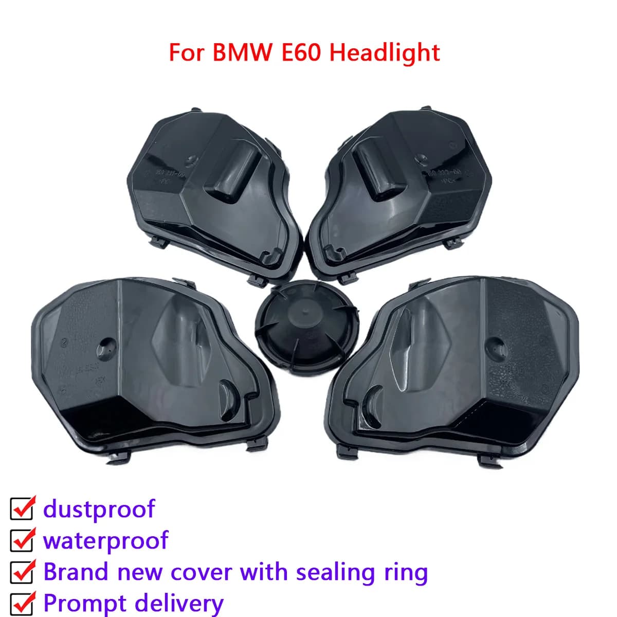 New Dust Cover for Headlights BMW Series 5 E60 E61 520 523 525 530, Waterproof Gasket for Backlight