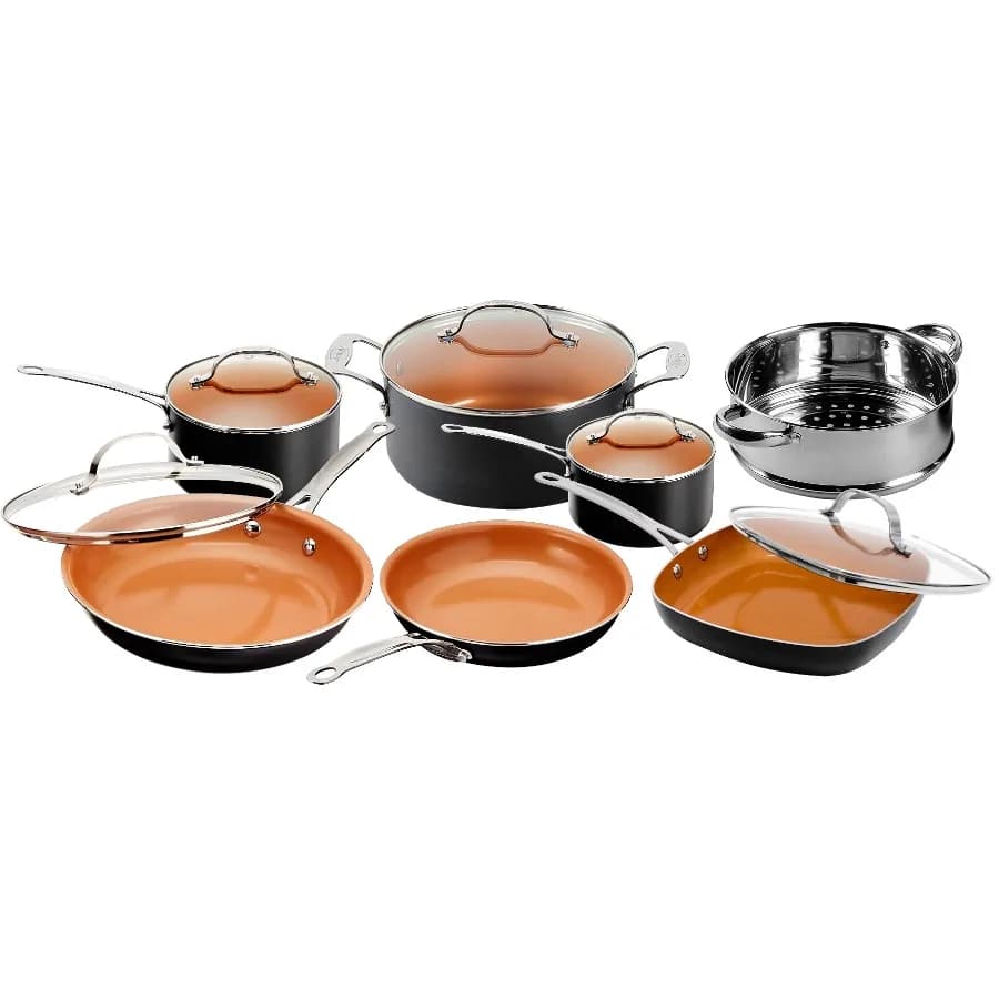 Diamond 12 Piece Set Nonstick Frying Pan and Cookware Set - 12 Piece Set