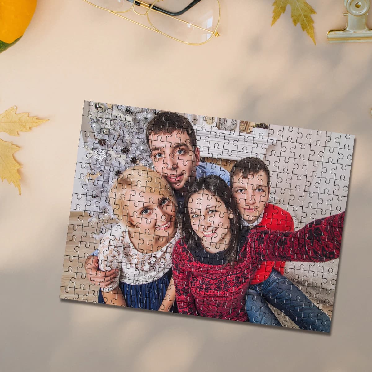 35/300/500/1000 pezzi Foto personalizzata personalizzata Puzzle Foto di famiglia Natale, Regalo di anniversario di San Valentino