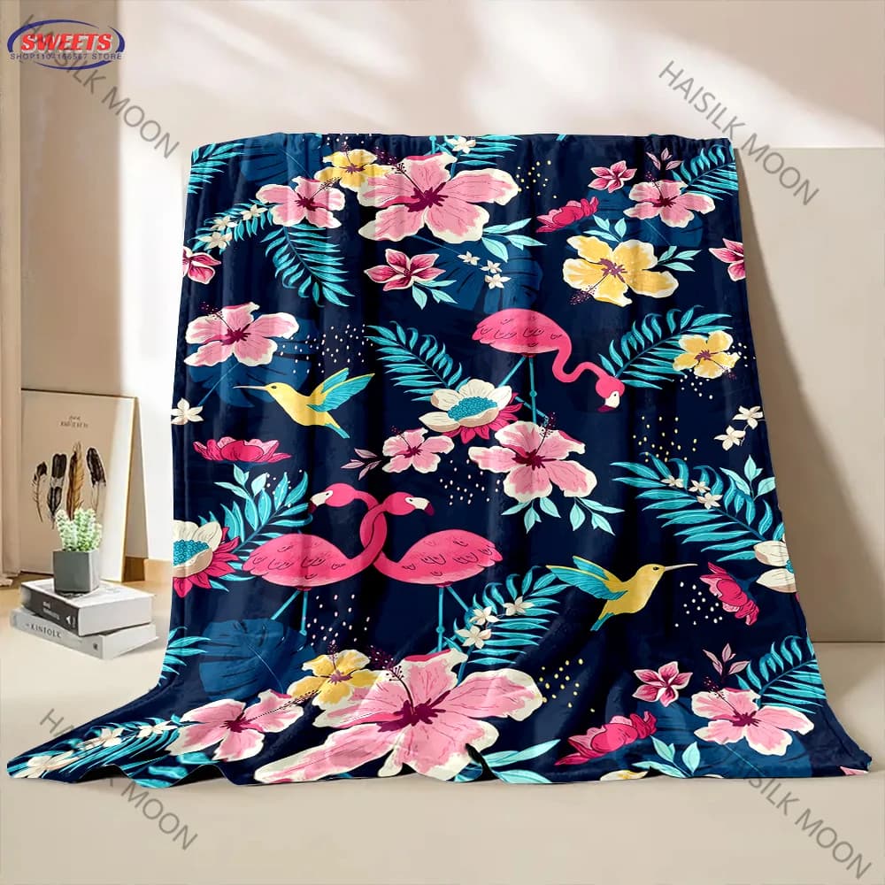 Nuovo arrivo Bella coperta di flanella con stampa fenicottero Coperta da letto di lusso per figlia moglie divano morbido accogliente leggero bel regali
