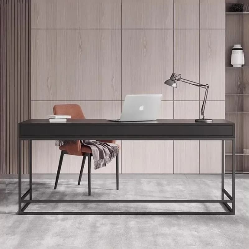 Scrivania per Computer con Cassetto, Tavolo da Studio Economico e Moderno per Studenti, Scrivania in Legno per Gaming con Accessori