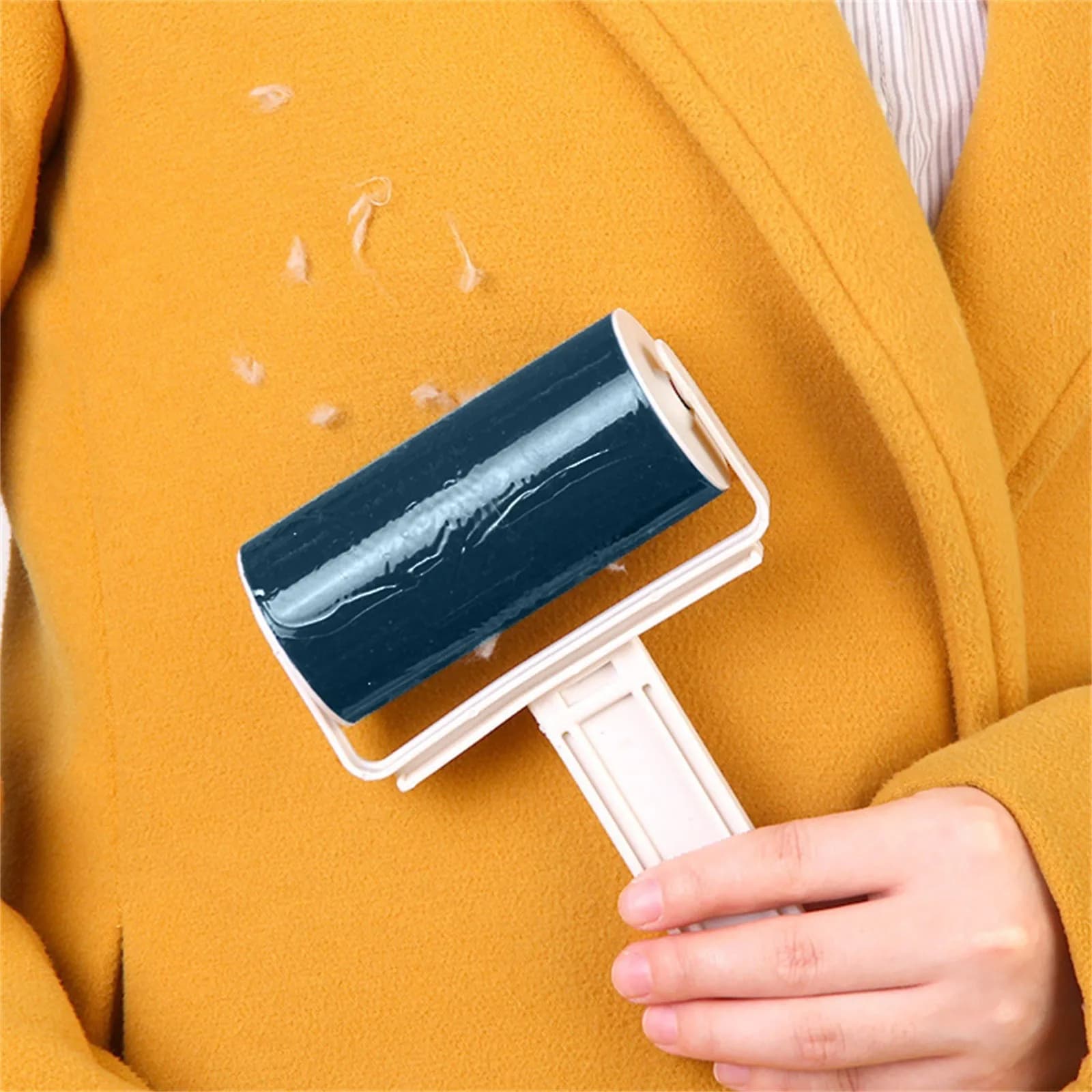 Pulitore a rullo lavabile Pulitore per polvere a rullo appiccicoso per pelucchi per vestiti Strumenti per la pulizia dei capelli appiccicosi riutilizzabili per la polvere domestica