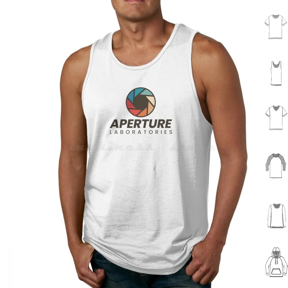 Aperture Science-Portal Canotte senza maniche Aperture Science Half Life Aperture Portal Aperture Black Mesa Gaming