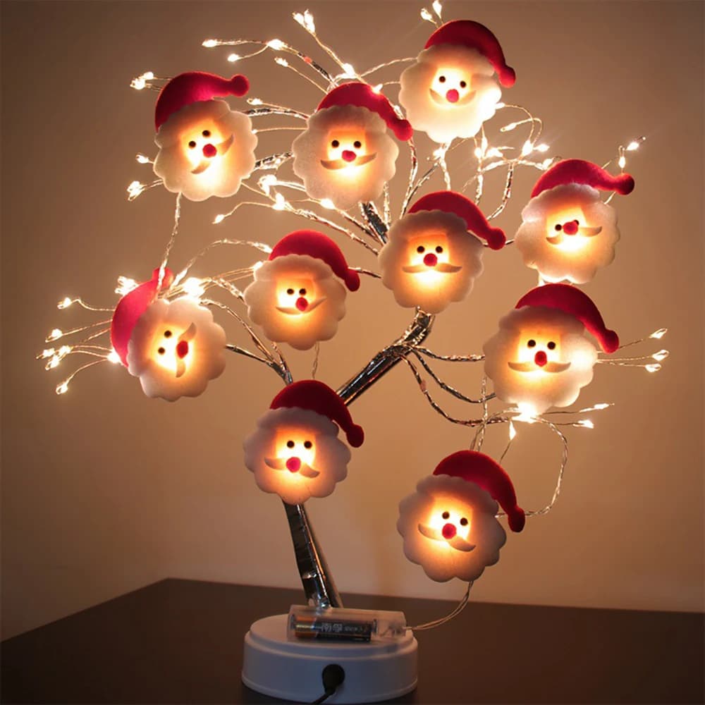 Christmas LED Garland String Light,Santa Claus,Snowman,LED Light Garland,Christmas Decorations For Home 2025,Xmas Tree Ornament