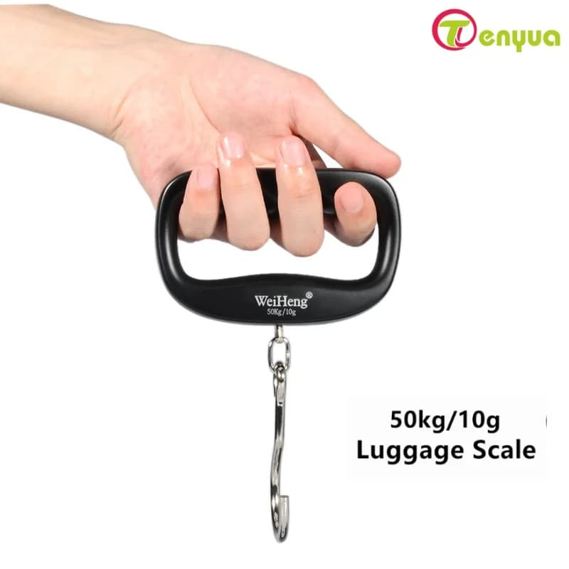 Pocket Digital Scale 50kg 10g LCD Electronic Scales Hand Held Hook Luggage Hanging Scale Backlight Balance Weighing