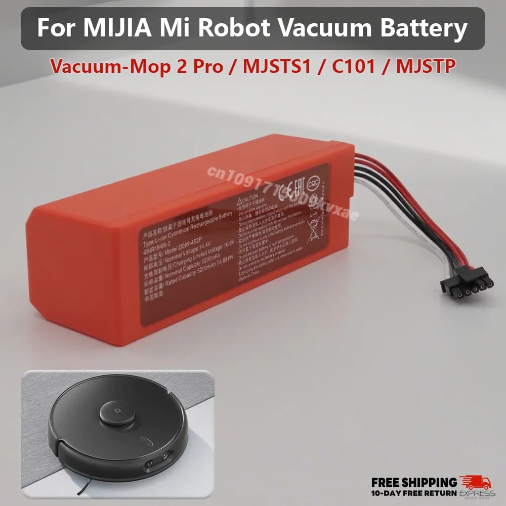 Batteria D099-4S2P ad alta potenza 5200mAh per Xiaomi MIJIA Mop 2 Pro MJSTS1 C101 MJSTP S1-260-4S2P Sostituzione al litio