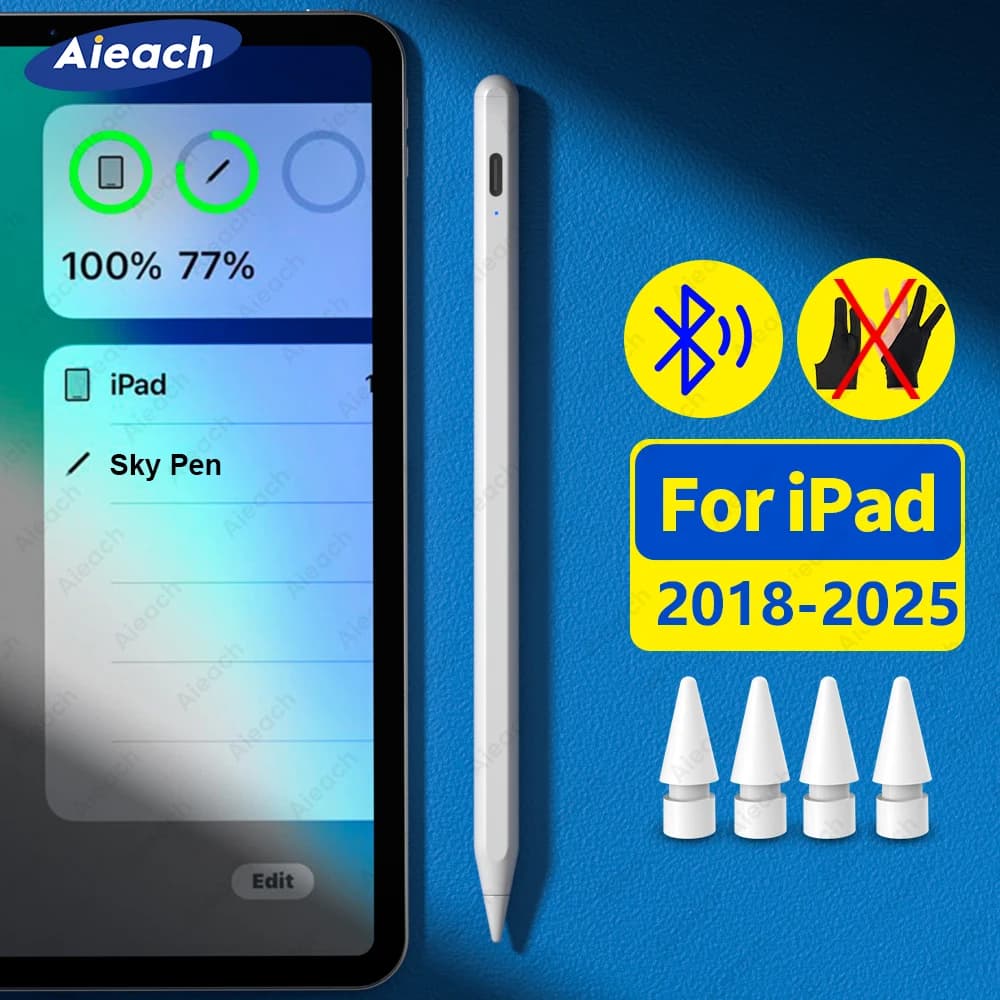 For Apple pencils Bluetooth Style for iPad 2018-2025 Write Drawing for Apple Pencil 2 Penna iPad with Tilt Detection