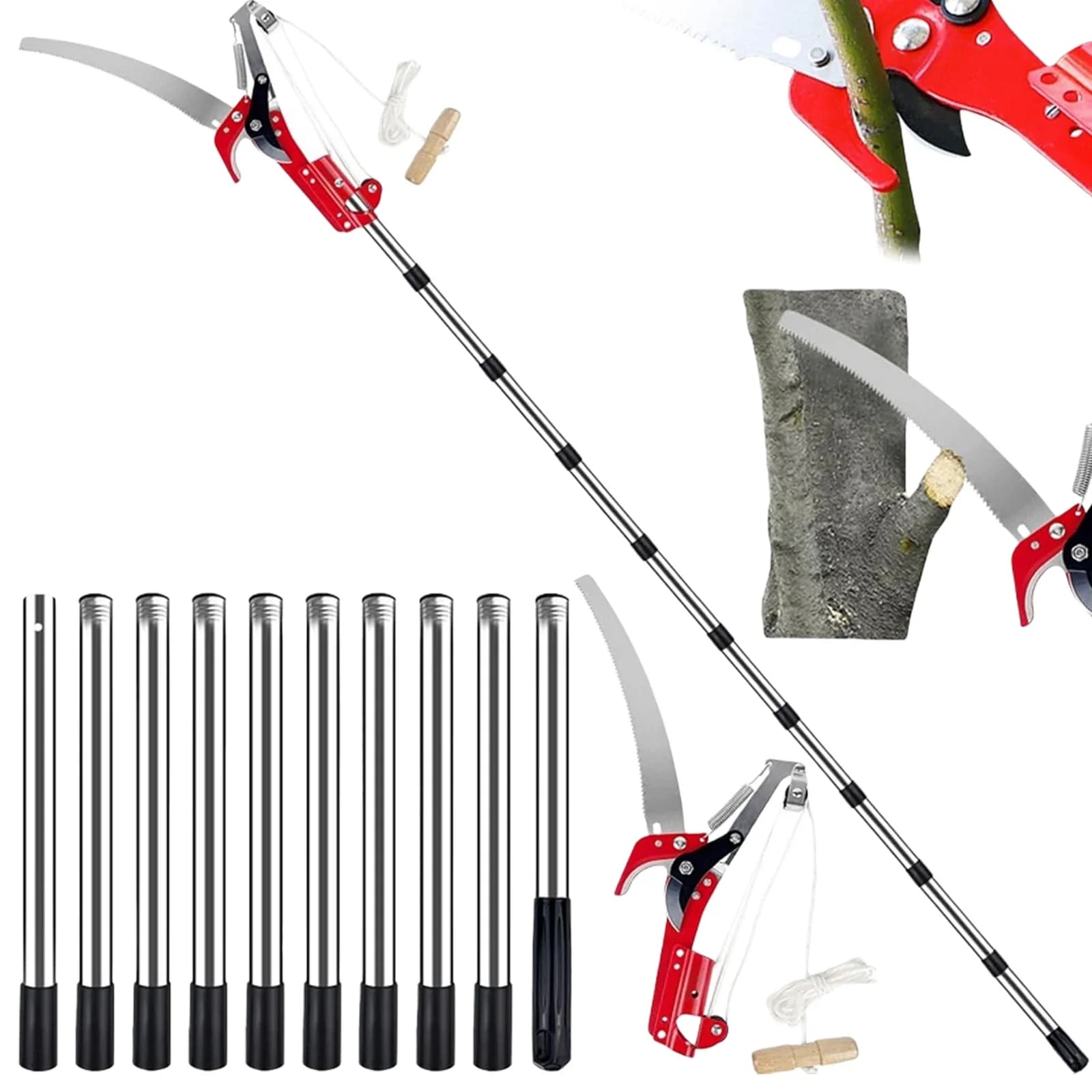 13ft Professional Pruning Shears with Handle High Altitude Branch Shears for Trees Branches Cutting and Fruit Picking