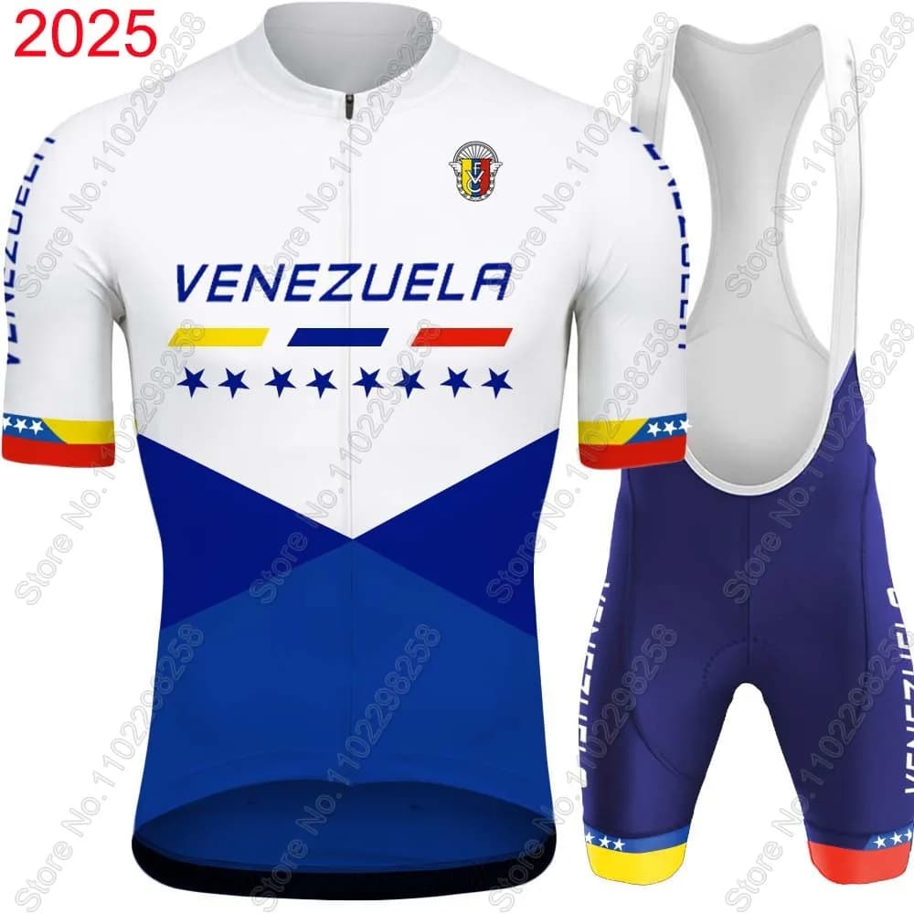 VENEZUELA 2025 Cycling jersey Set Summer Cycling clothing National cycling shirts Road bike shirts Jumpsuit Shorts with bicycle straps Clothing MTB Maillot