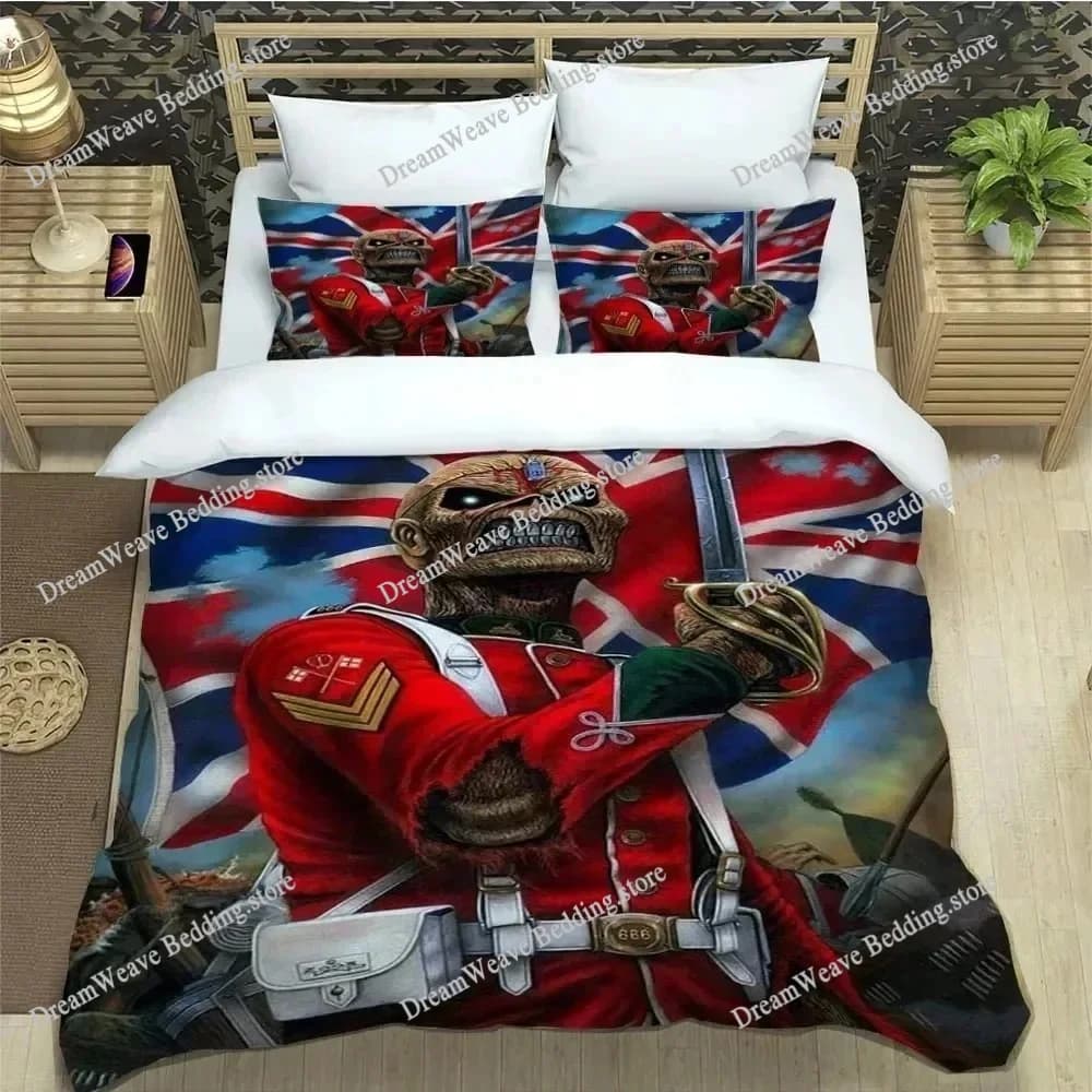 3D Print Rock Band I-Iron-M-Maiden Bedding Set duvet cover pillowcase Single Twin Full Queen King Size Adult Kids Bedroom Gift