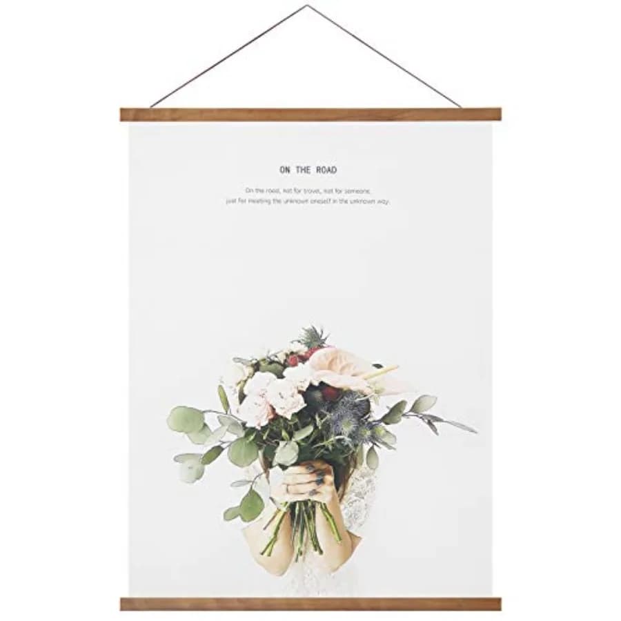 Magnetic Poster Frame Hanger, 12x16 12x18 12x20 12x24 Light Wood Wooden Frames Hangers for Photo Picture Art Canvas Print Artwo