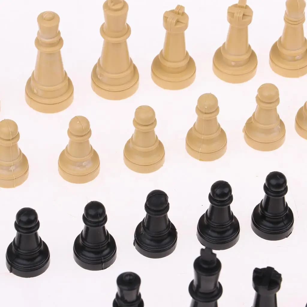 Plastic Chess Pieces Set 96 Pack Board Game Pawns High Quality Accessories for Family Chess Play