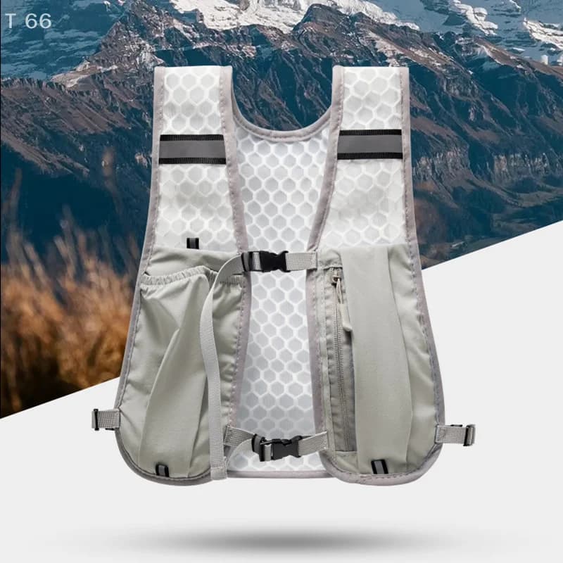 Gilet da corsa leggero Zaino riflettente per idratazione con tasca portaoggetti per telefono per gilet portaoggetti da corsa in bicicletta