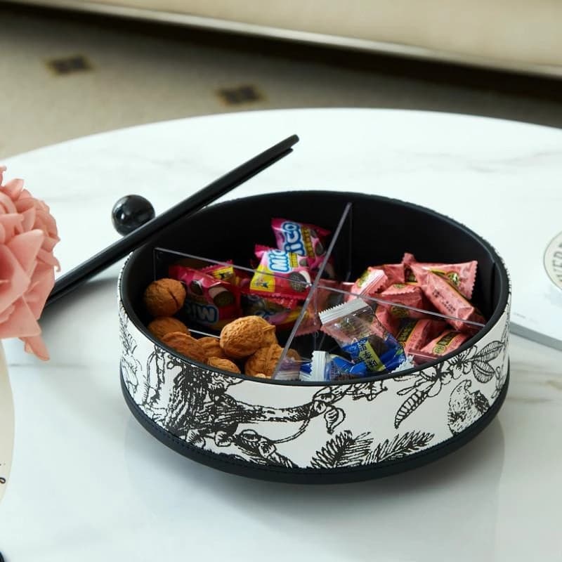 Vassoio per Frutta Secca in Stile Medievale Francese, Lussuoso Contenitore per Caramelle e Noci da Tavolino da Salotto