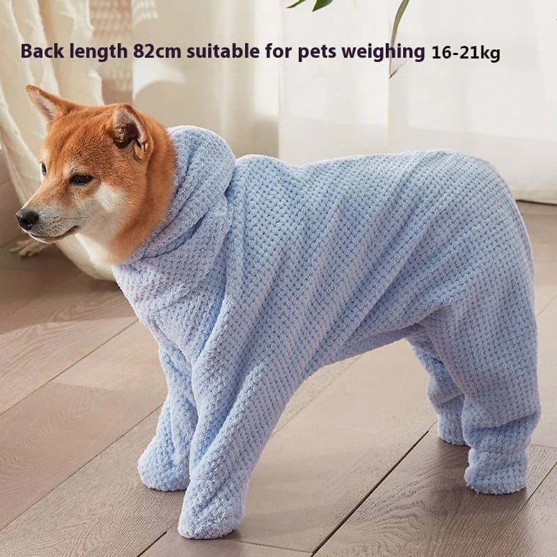 Accappatoio per cani ad asciugatura rapida Asciugamano indossabile assorbente per Border Collie Golden Retriever Cucciolo da bagno Asciugamano da bagno per cani di razza di grandi dimensioni