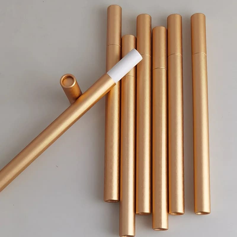 Tubo porta incenso da 10g – Contenitore in cartone dorato per bastoncini di incenso e legno di agar, contiene fino a 100 bastoncini