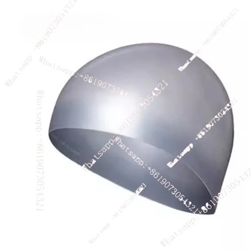 Cuffia da nuoto allargata professionale in silicone impermeabile da donna, cuffia da nuoto per allenamento per adulti con protezione per capelli lunghi e orecchie