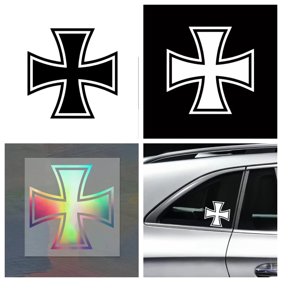 Creative Vinyl Cross Car Sticker Sunscreen Blocking Scratch Decal Waterproof Auto Body Art Vinyl Decals Q114