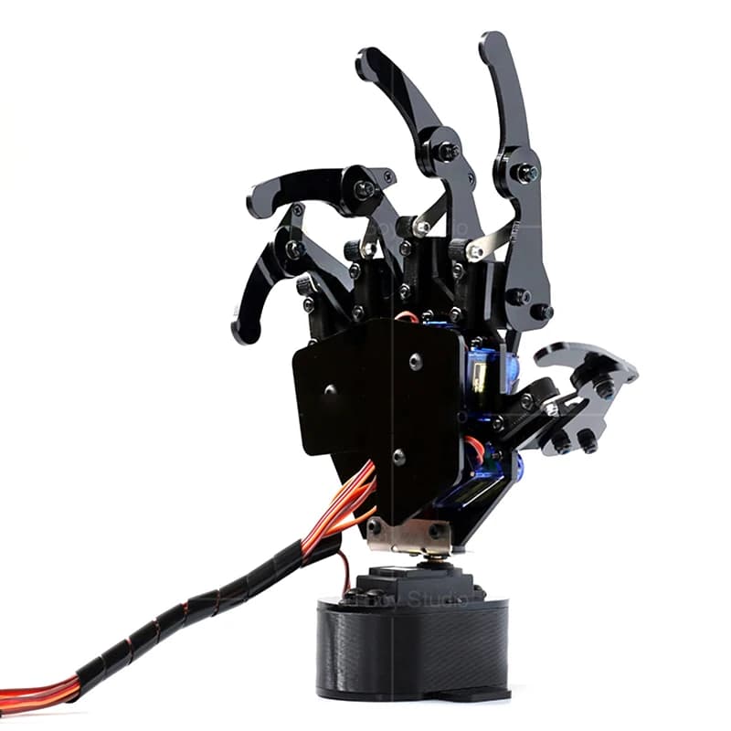 6 Dof robotic arm with 5 Dof Bionic Robot Hand Finger Claw for Arduino for Raspberry Pi 5 Kit project manipulator programmable