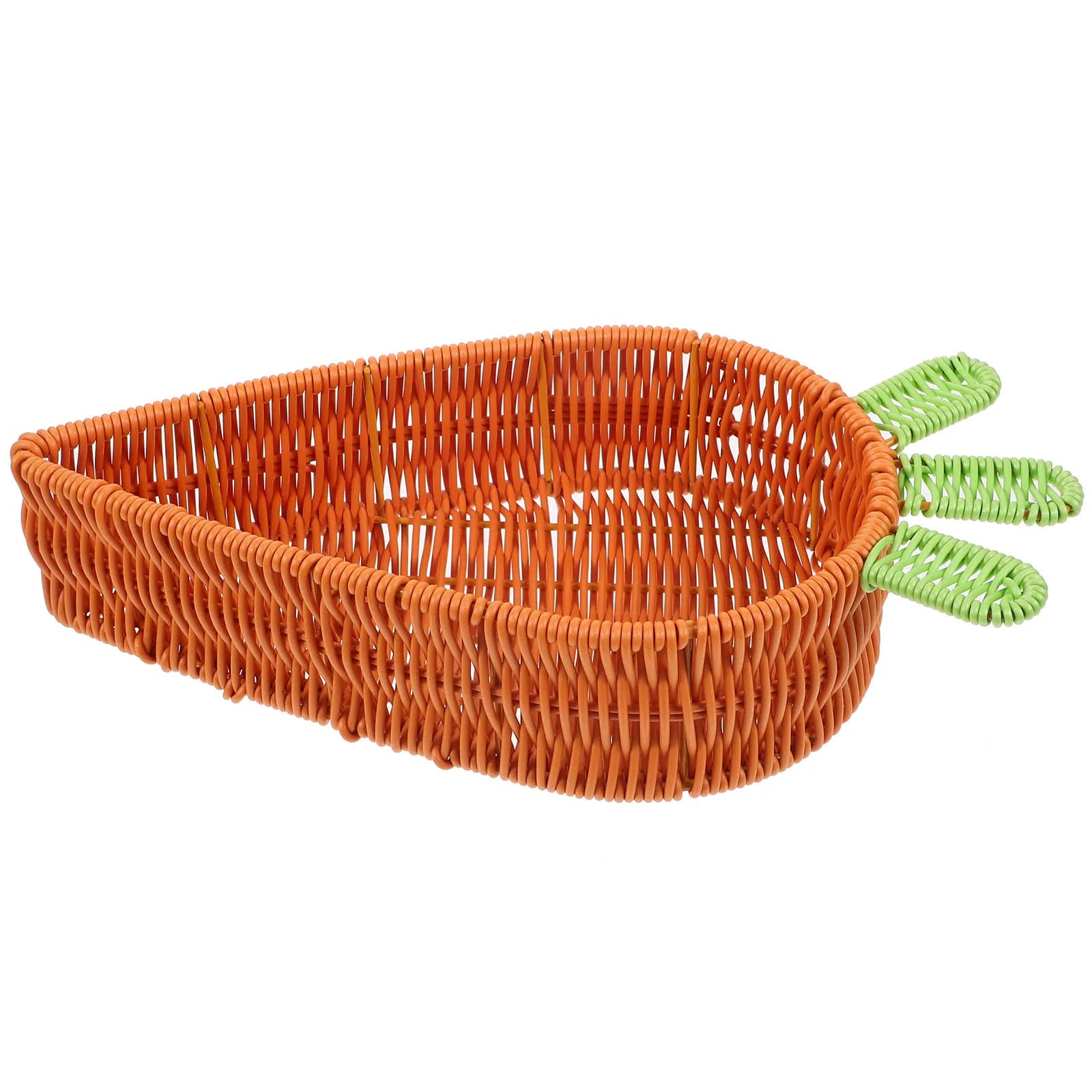 Cesto portafrutta in rattan intrecciato a forma di carota, cesto portaoggetti per frutta, snack secchi, caramelle, pane, decorazione da tavolo.