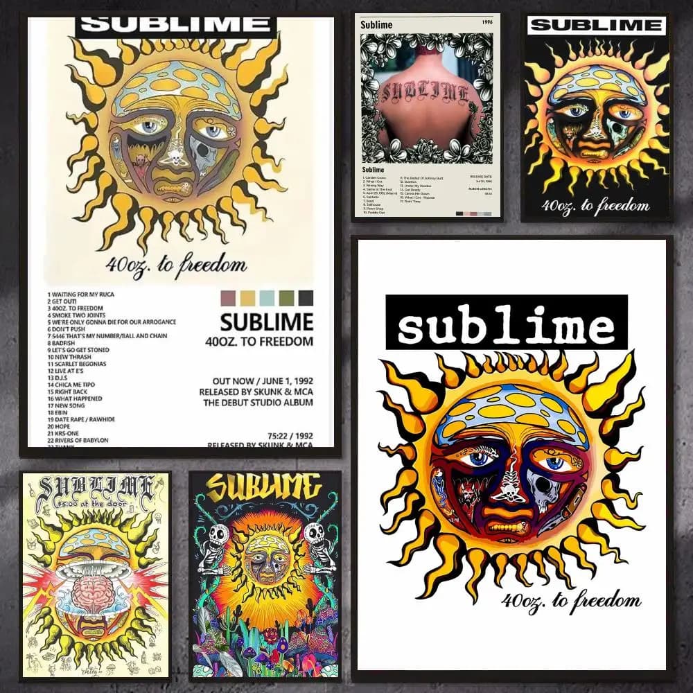 Classic Band S-Sublime Poster PP Wall Decor Posters Celebrity Art Prints Aesthetic Wall Art Bedroom Office Home Gift