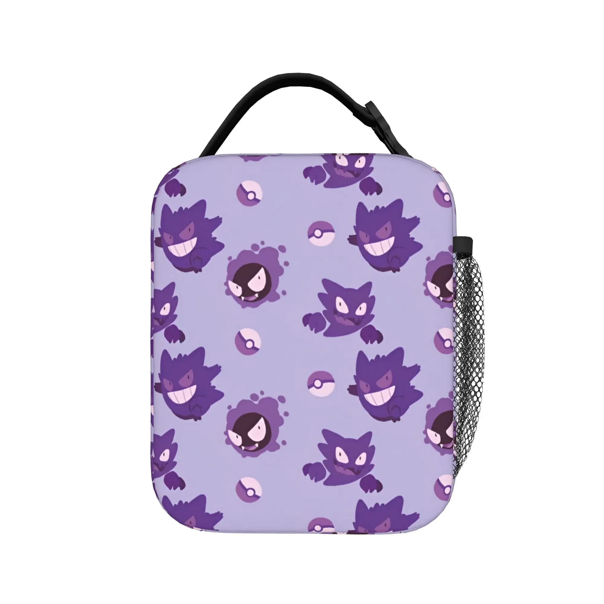 Borse Termiche per Pranzo con Personaggi dei Cartoni Animati Poke-Mon, Contenitore per Alimenti Pokemon, Borsa Frigo per Lavoro e Picnic