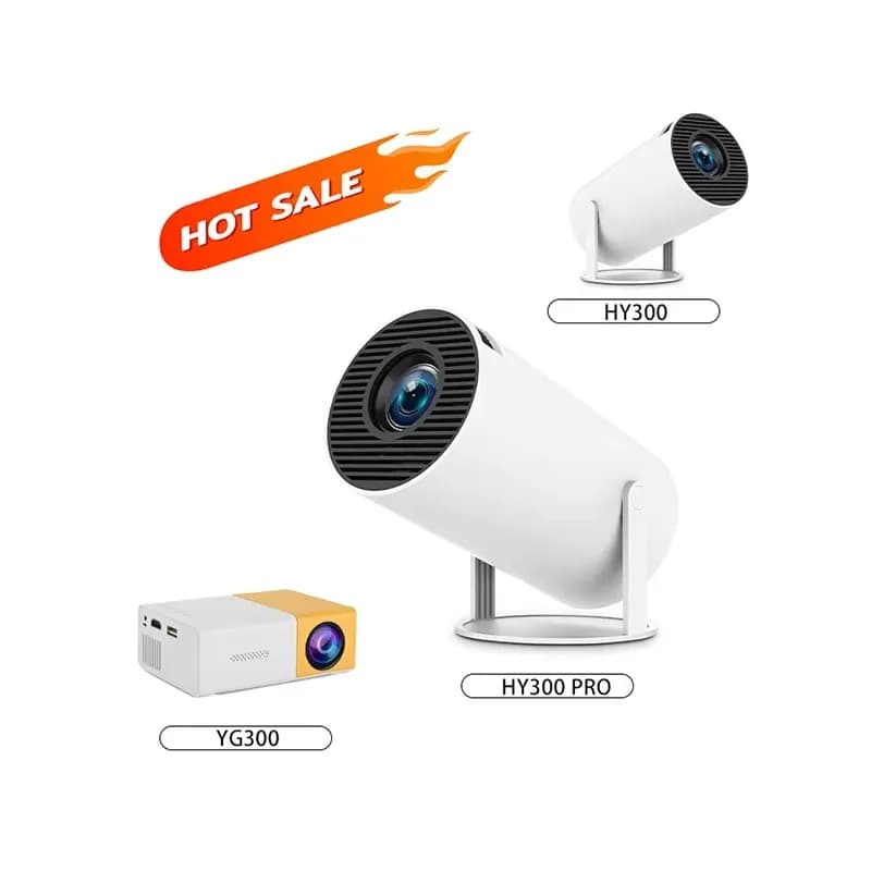 Proiettore domestico portatile HY300 Pro 4K – Mini proiettore WiFi intelligente LCD HD con schermo wireless per soggiorno e esterno
