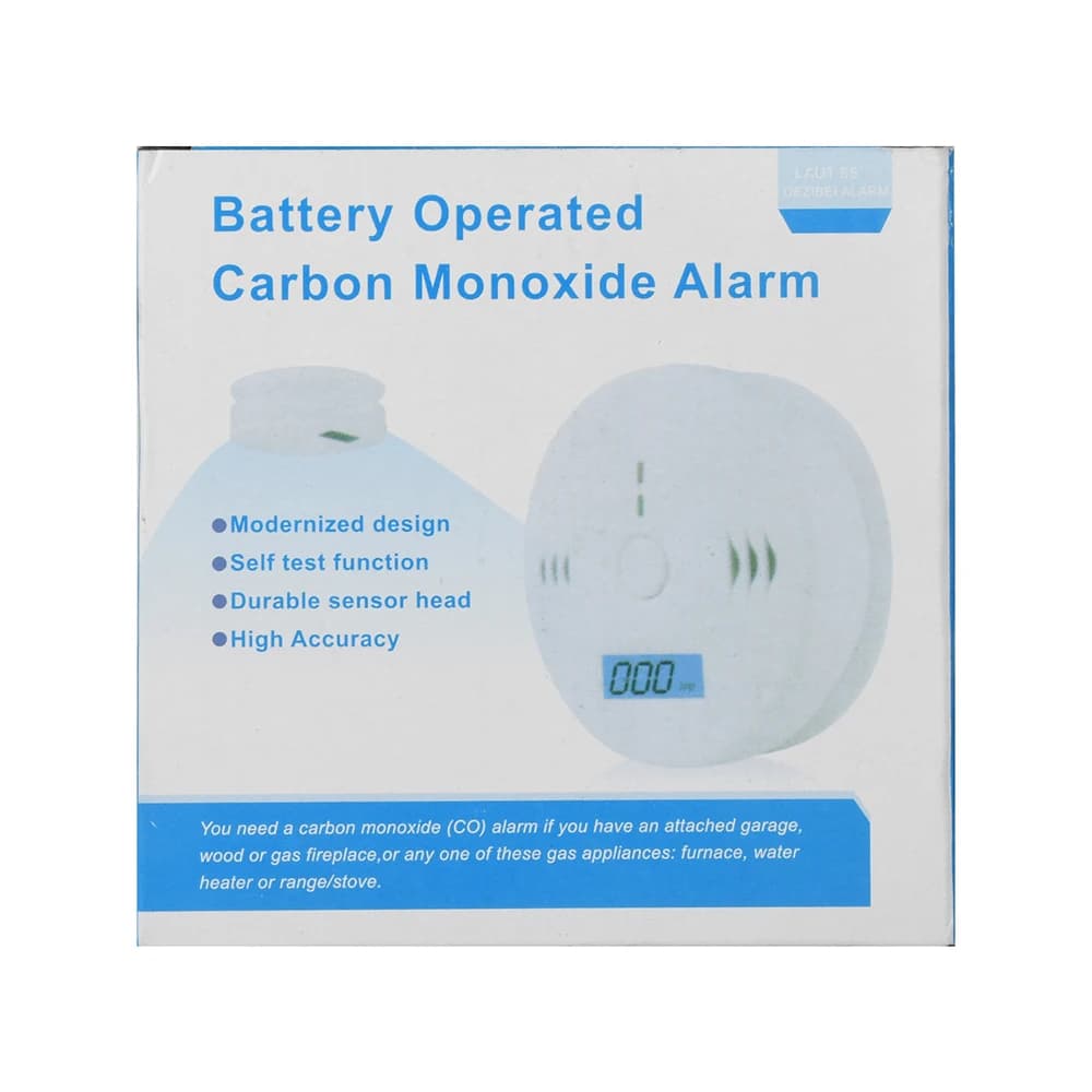 Allarme Monossido di Carbonio, Rilevatore di Fumo CO con Display LCD, Suono e Luce Lampeggiante, Rilevatore Wireless di Gas Tossici per Casa, Allarme Antincendio