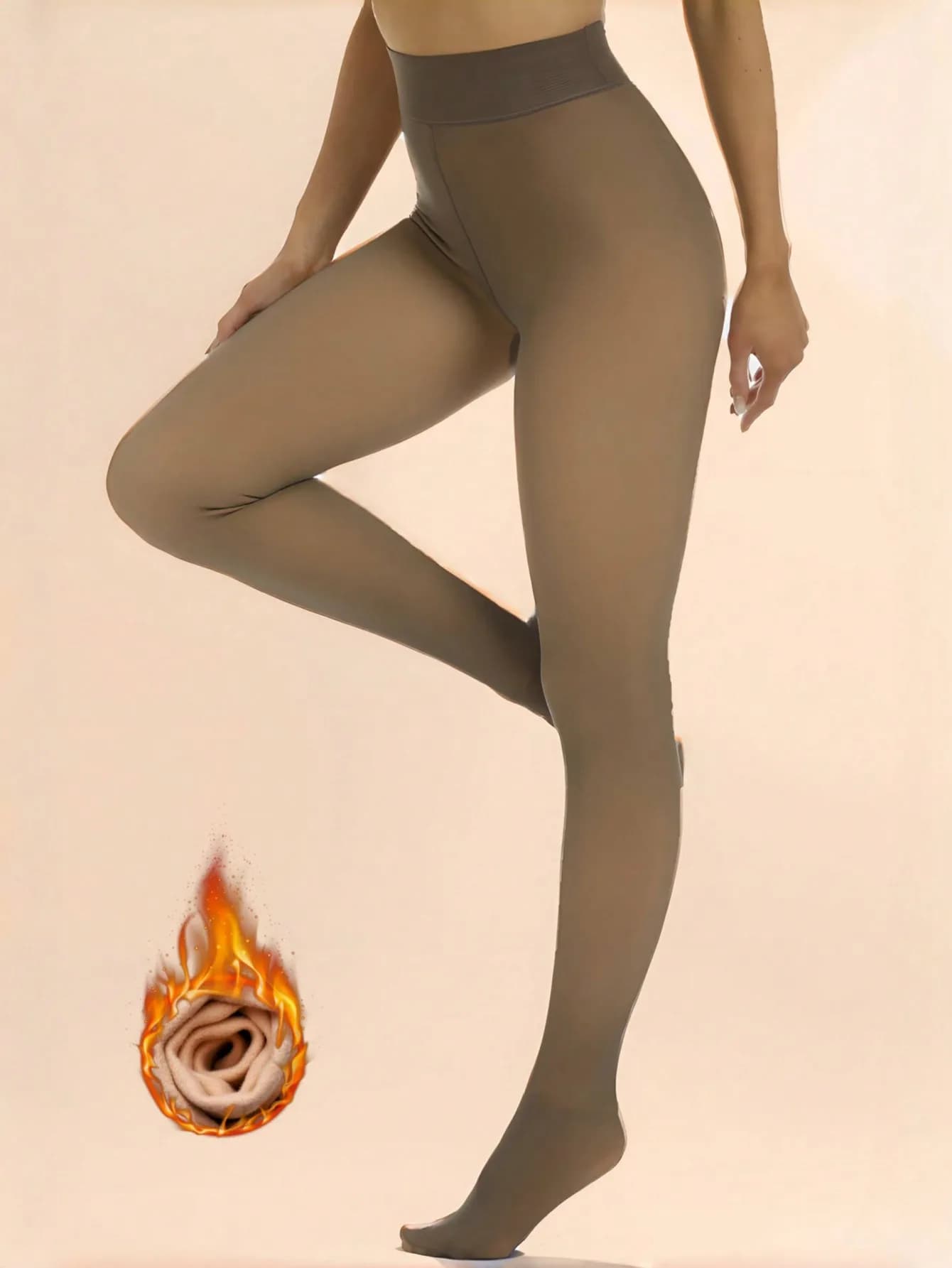 240g Caldo Foderato In Pile Calzamaglia Donna Inverno Termico Collant Sexy Leggings di Lana Falso Collant Traslucido Collant Calze
