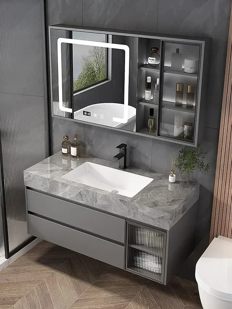 Modern Bathroom Cabinets with Ceramic Washbasin Narrow Storage Drawer Toilet Bathroom Cabinets Wall Gabinete Home Furniture