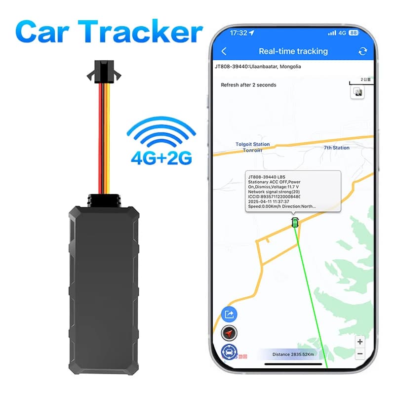 Localizzatore GPS Multifunzionale per Auto, Dispositivo Antifurto con Posizionamento a Controllo Remoto, Allarme con Un Solo Tocco, Mappe Google, App Gratuita