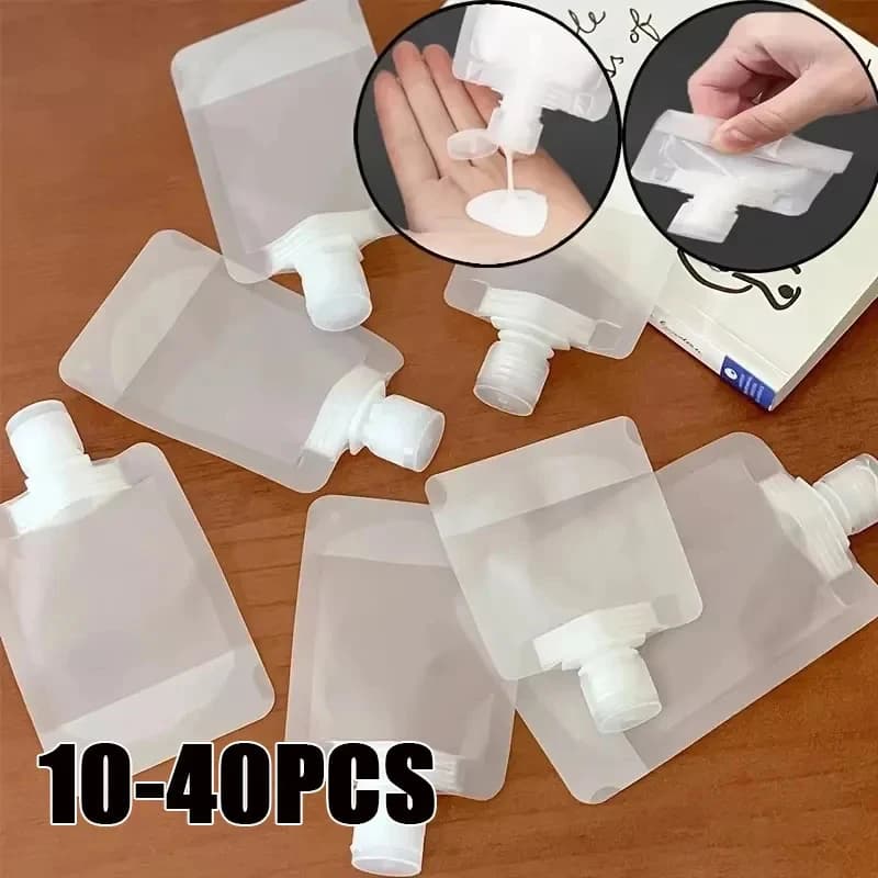 10-40pcs Travel Bottles Refillable Leak Proof Portable Lotion Shampoo Shower Gel Toiletries Containers