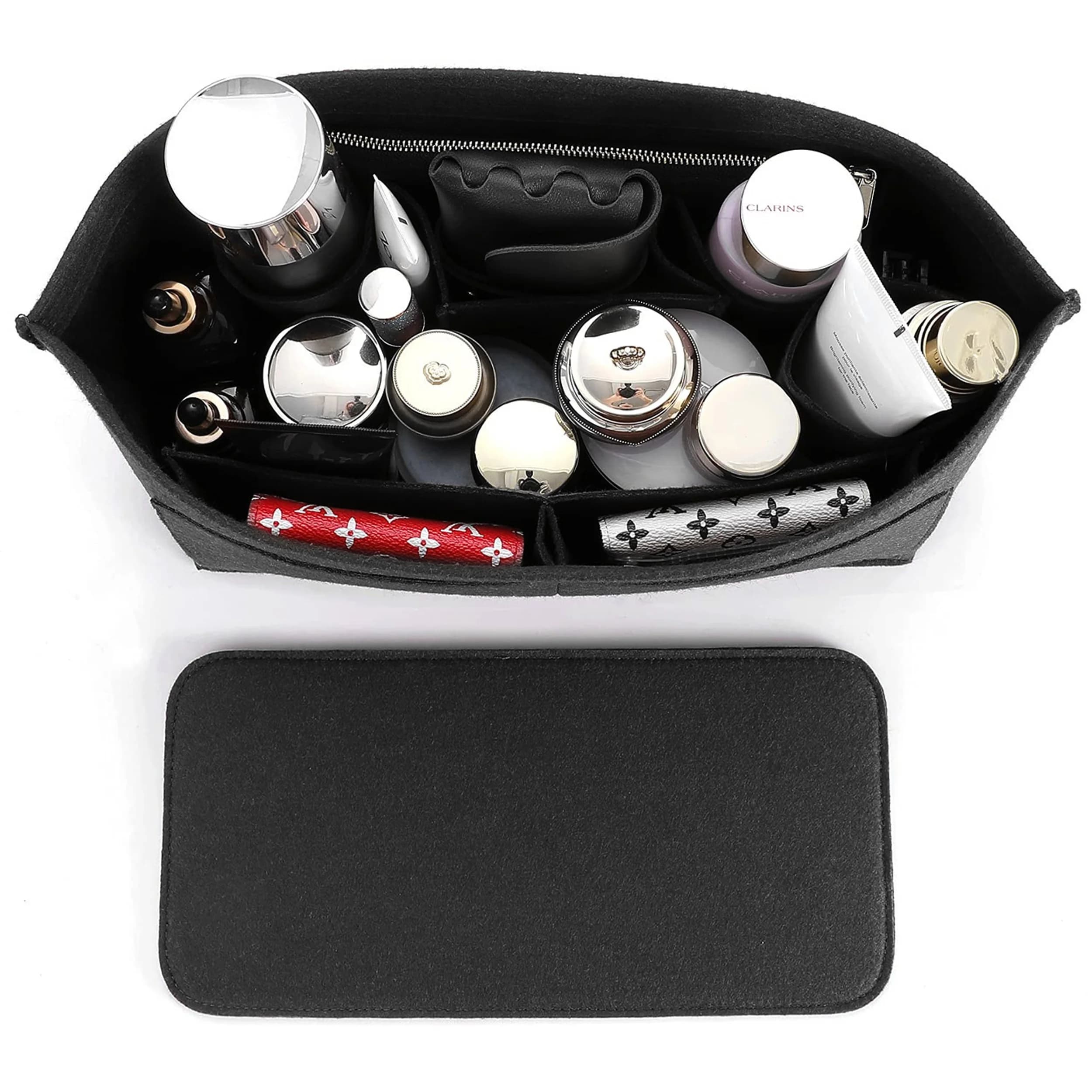 Organizer per Borse e Inserto Modellante in Feltro, Organizer da Viaggio per Borse Grandi con Cerniera e 10 Tasche