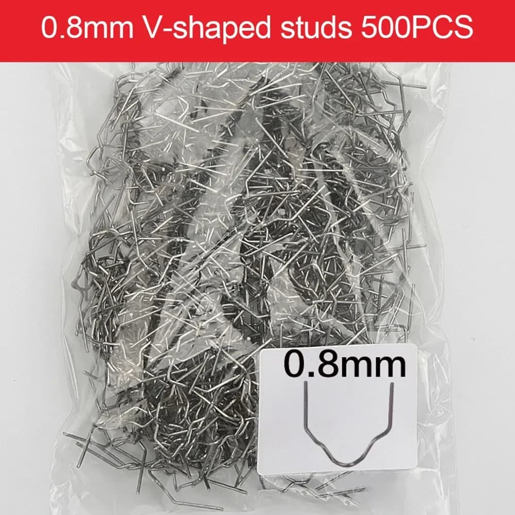 500 PZ 0.6/0.8mm Cucitrice A Caldo Graffette Per Paraurti Auto Saldatore di Plastica Riparazione di Plastica Inox Saldatura Mantenere Stud Cucitrice A Caldo 2025