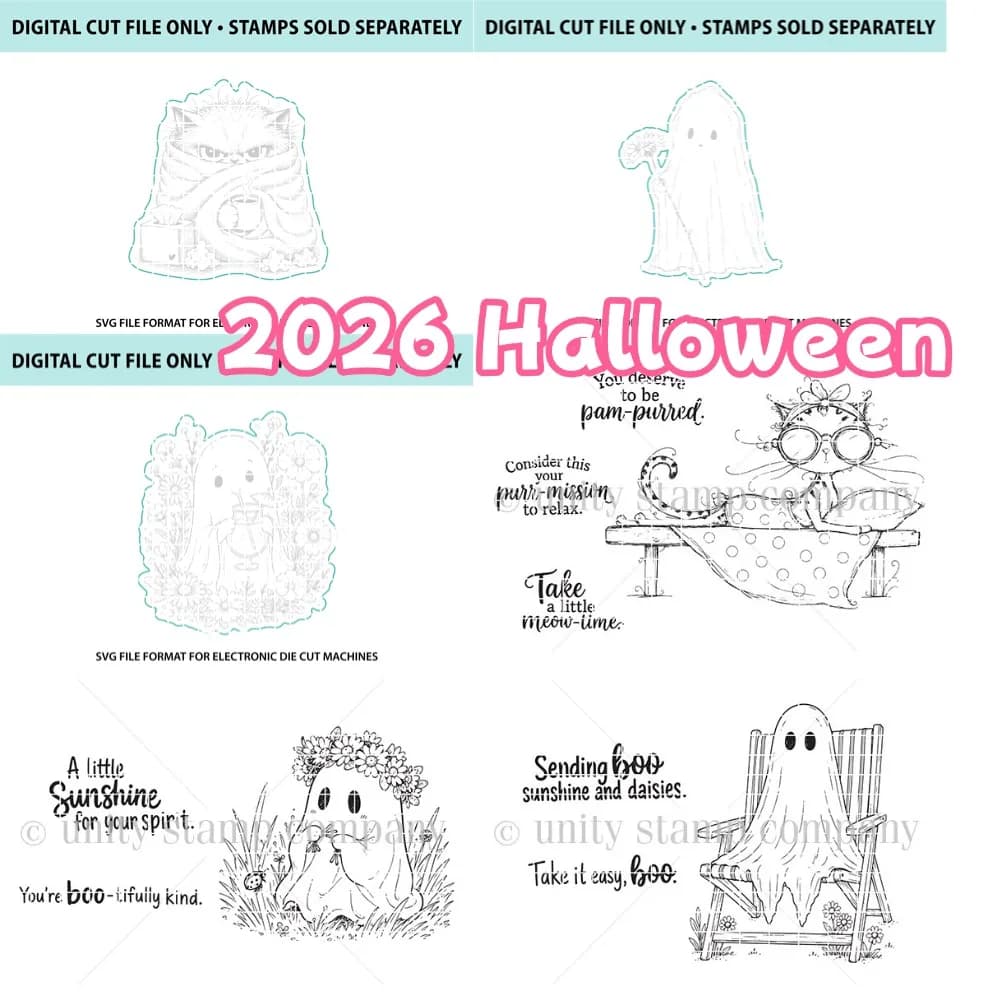 2026 Halloween flower measures metal cut dies and clear stamps scrapbooking to make paper engraving frames card craft set