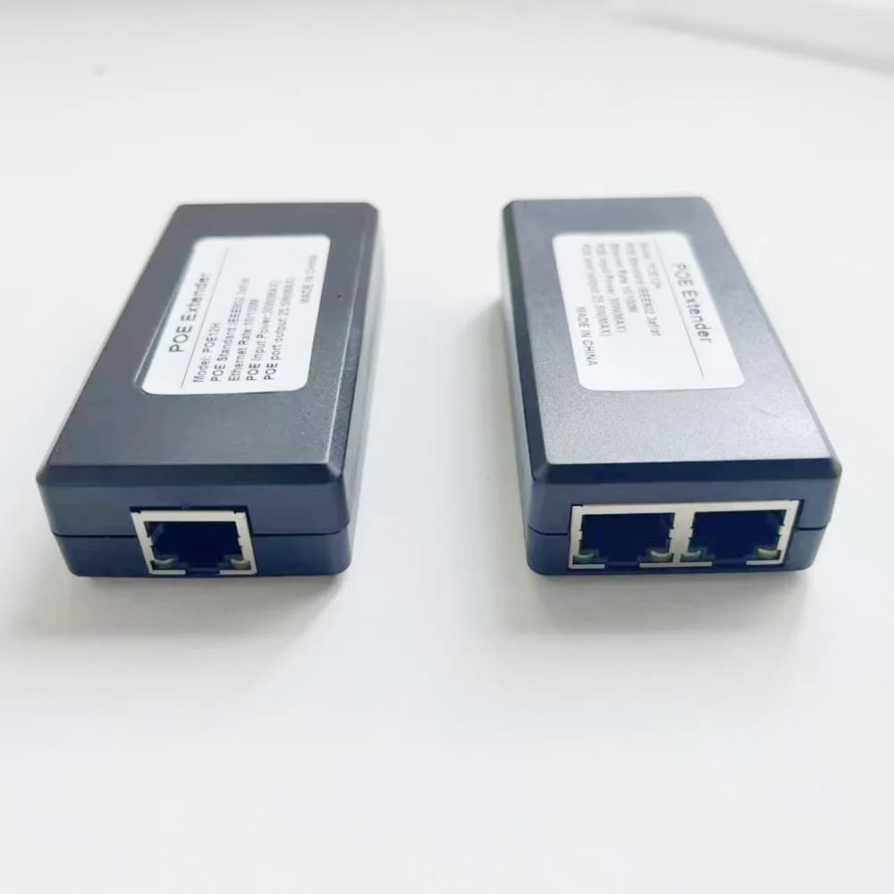 Ripetitore POE a 2 porte 10/100Mbps Extender PoE da 1 a 2 con IEEE802.3af/at Plug And Play 48V per telecamera IP NVR con switch PoE