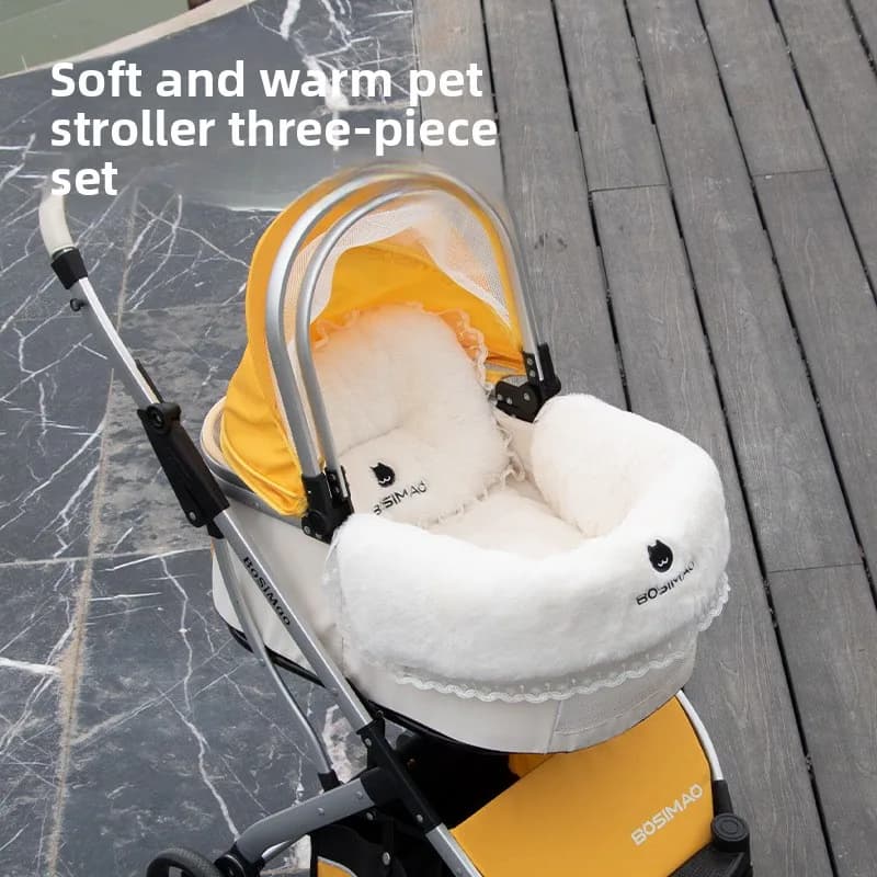 Set di cuscini per carrello: tappetino anti-sporco per gatti e cani, tappetino per bordo carrello, tappetino termico, cuscino per sedile carrello