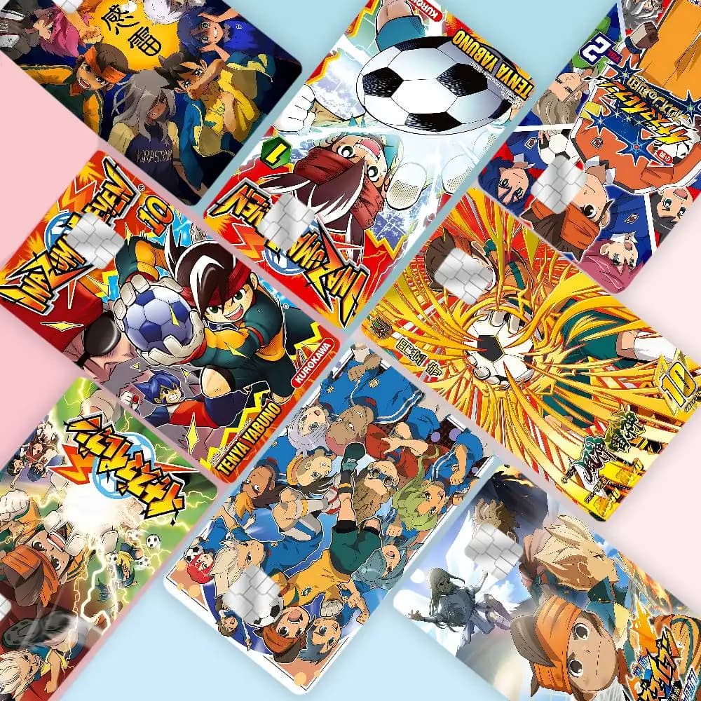 Pellicola Adesiva Anime Inazuma Eleven per Carte di Credito/Debito Piccole e Grandi Senza Chip - Lato Anteriore