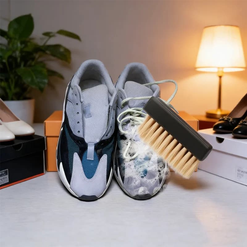 NUOVO Set di spazzole per scarpe a doppia setola da 1 pezzo ​ 1 paio con nylon morbido e rigido, per pulizia profonda e lucidatura, strumento durevole per la cura della casa