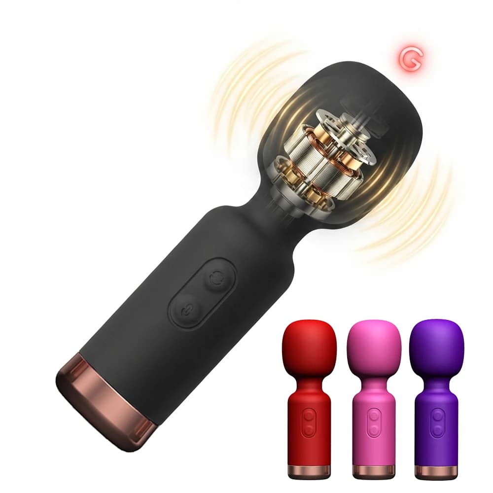Mini Clitoral Stimulator AV Vibrator Wand with 10 Vibration Modes Portable Vibrating for G Spot Nipple Adult Sex Toy Massager