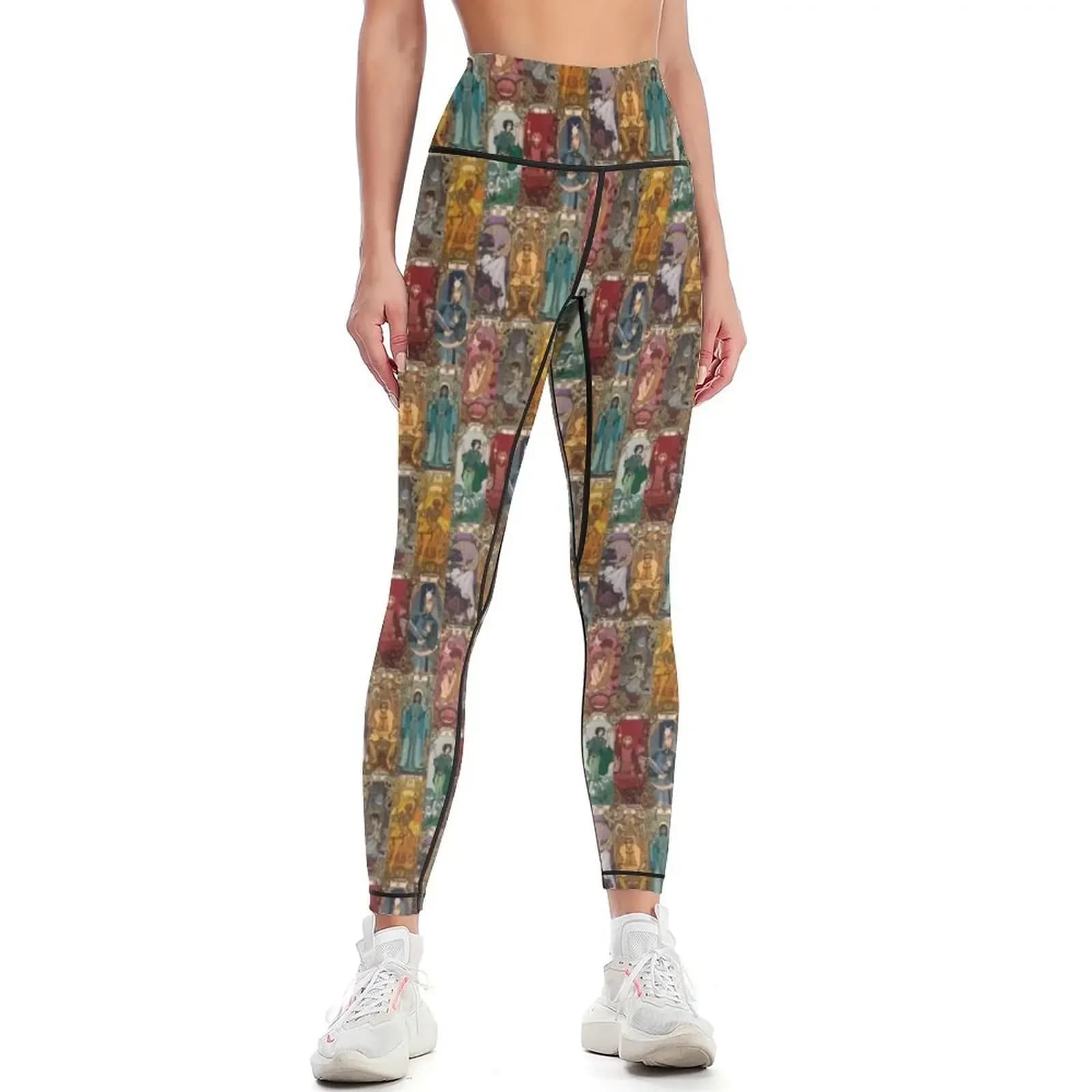 Tarot card spread: 0-IX Leggings Abbigliamento sportivo da donna a vita alta per allenamento, leggings push up da donna, abbigliamento sportivo da donna per la palestra, Leggings da donna