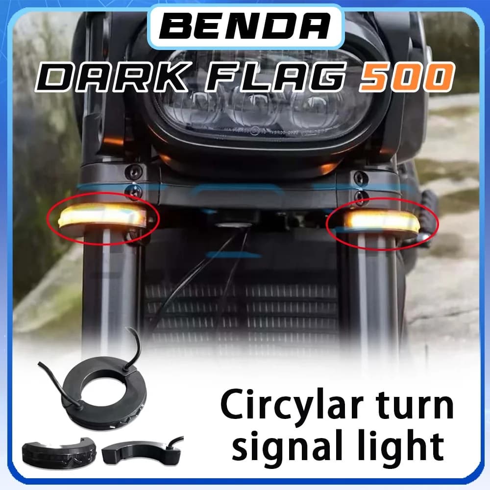 Modified turn signals BENDA DARK FLAG 500 LED ring lights 500DARK FLAG dark flag 500