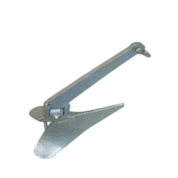 MARINE HOT DIPPED GALVANIZED ACHOR PLOUGH Piastra in acciaio saldata 20kg/44LB Aereo Ancoraggio Ancoraggio Yacht Barca Hardware